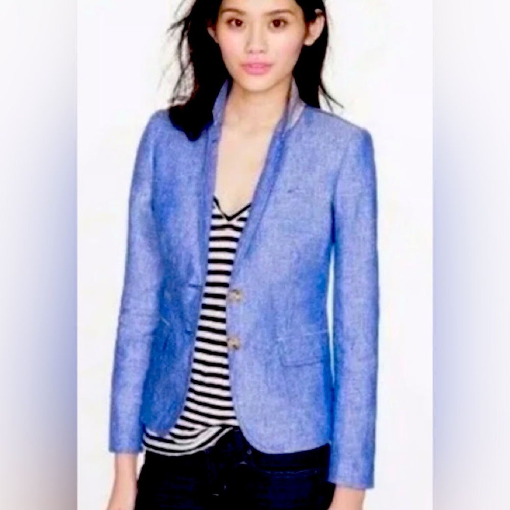 J. Crew linen Schoolboy blazer